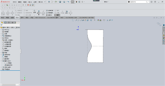 Solidworks钣金绘制斜面上带有直筒的喇叭口