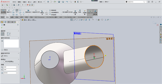 Solidworks钣金绘制斜面上带有直筒的喇叭口