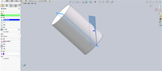 如何在圆柱表面建立斜孔？SOLIDWORKS来帮你！